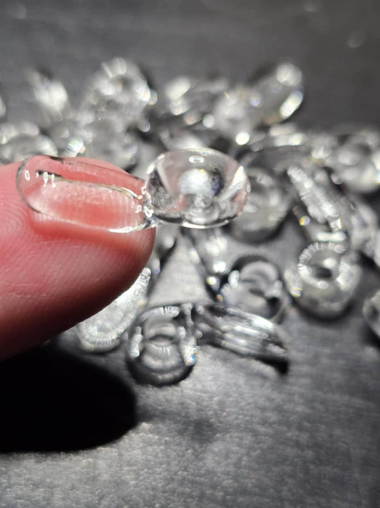 Fusible COE 90 SLIM Sitting Bail CLEAR Bullseye