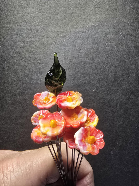 Tiny glass flowers #314